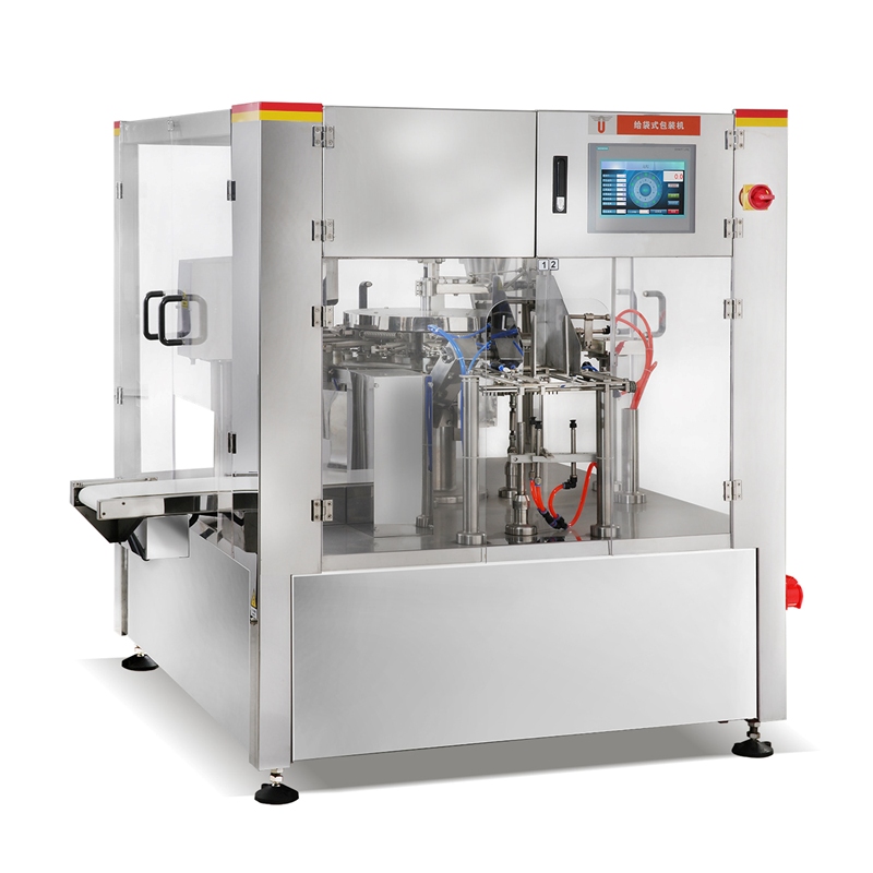 Máquina de embalagem com alimentação rotativa de sacos tipo D – Solução automatizada de embalagem de alta velocidade